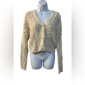 Moon & Madison Women’s Cream Cardigan Sweater
